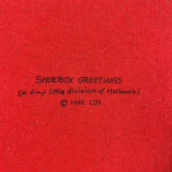 Vintage Hallmark T-shirt Size Large Squeeze Me Real Hard USA Super 50 Red - Picture 2 of 7